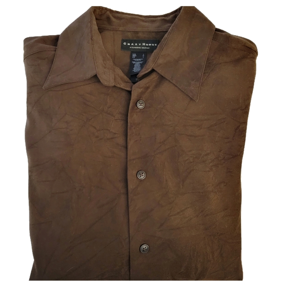Crazy Horse By Claiborne Button Shirt Size Large - Picture 5 of 7